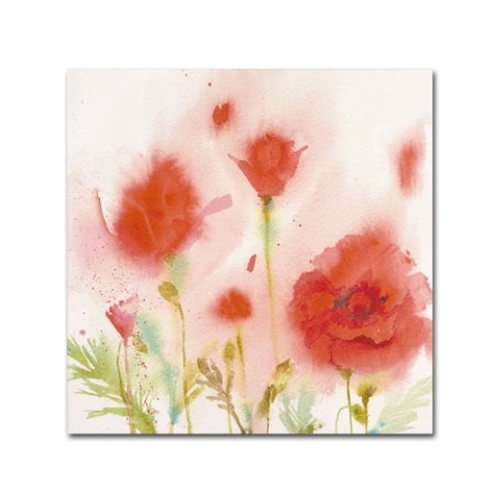 Sheila Golden 'Red Poppy Memory' Canvas Art,35x35